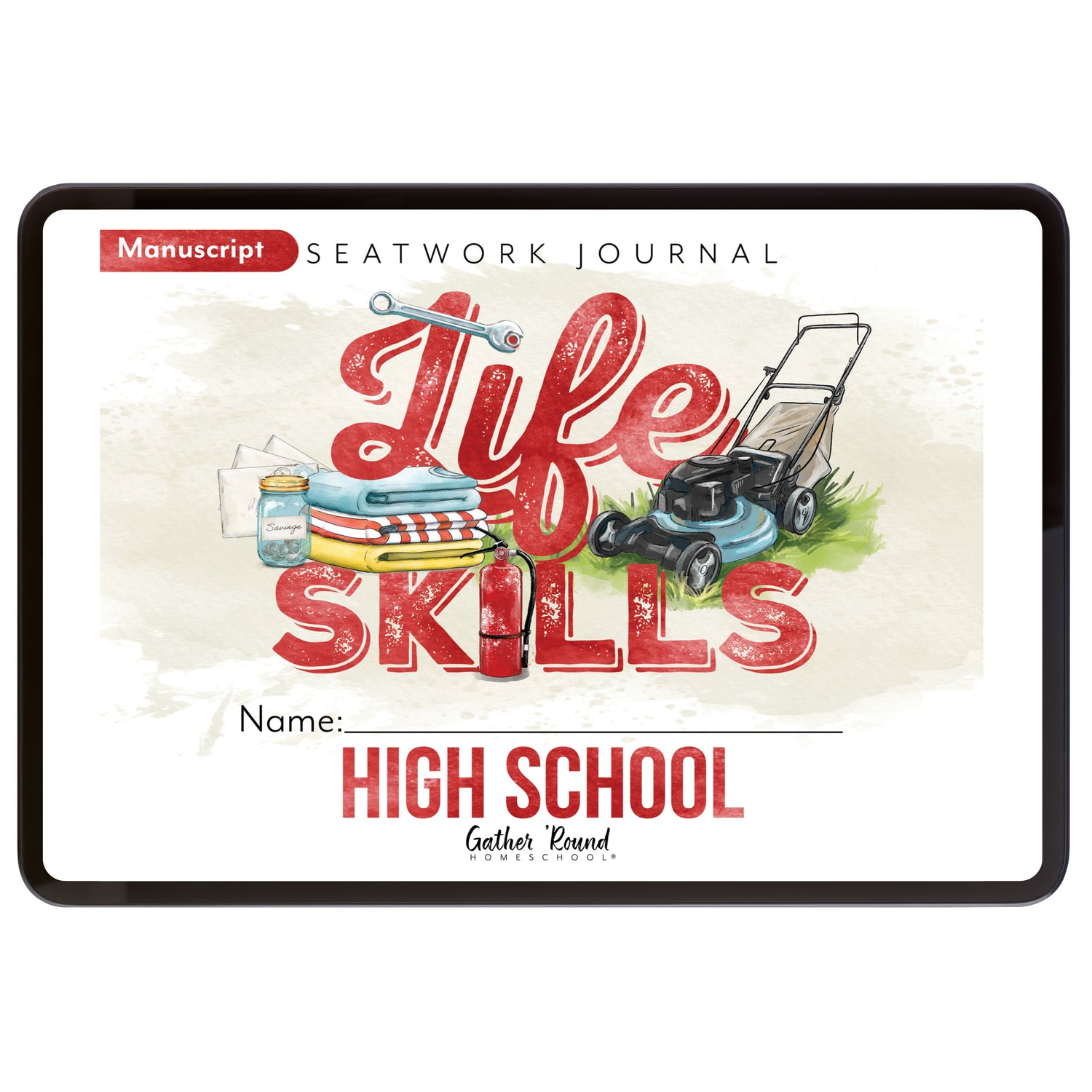 Life Skills homeschool unit study digital high school manuscript seatwork journal