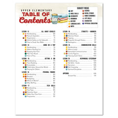 Life Skills homeschool unit study printed upper elementary table of contents part 2