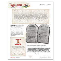 Life Skills homeschool unit study printed student book early reader lesson 1