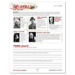 Life Skills homeschool unit study printed student book upper elementary lesson 1