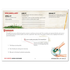 Life Skills homeschool unit study printed early elementary manuscript seatwork journal lesson 1