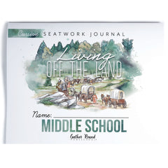 Living Off the Land homeschool unit seatwork journal print Middle School  student notebook in cursive