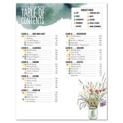 Living Off the Land Africa homeschool unit study student notebook table of contents part two