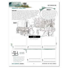 Living Off the Land homeschool unit study Early Elementary student printed notebook lesson one 