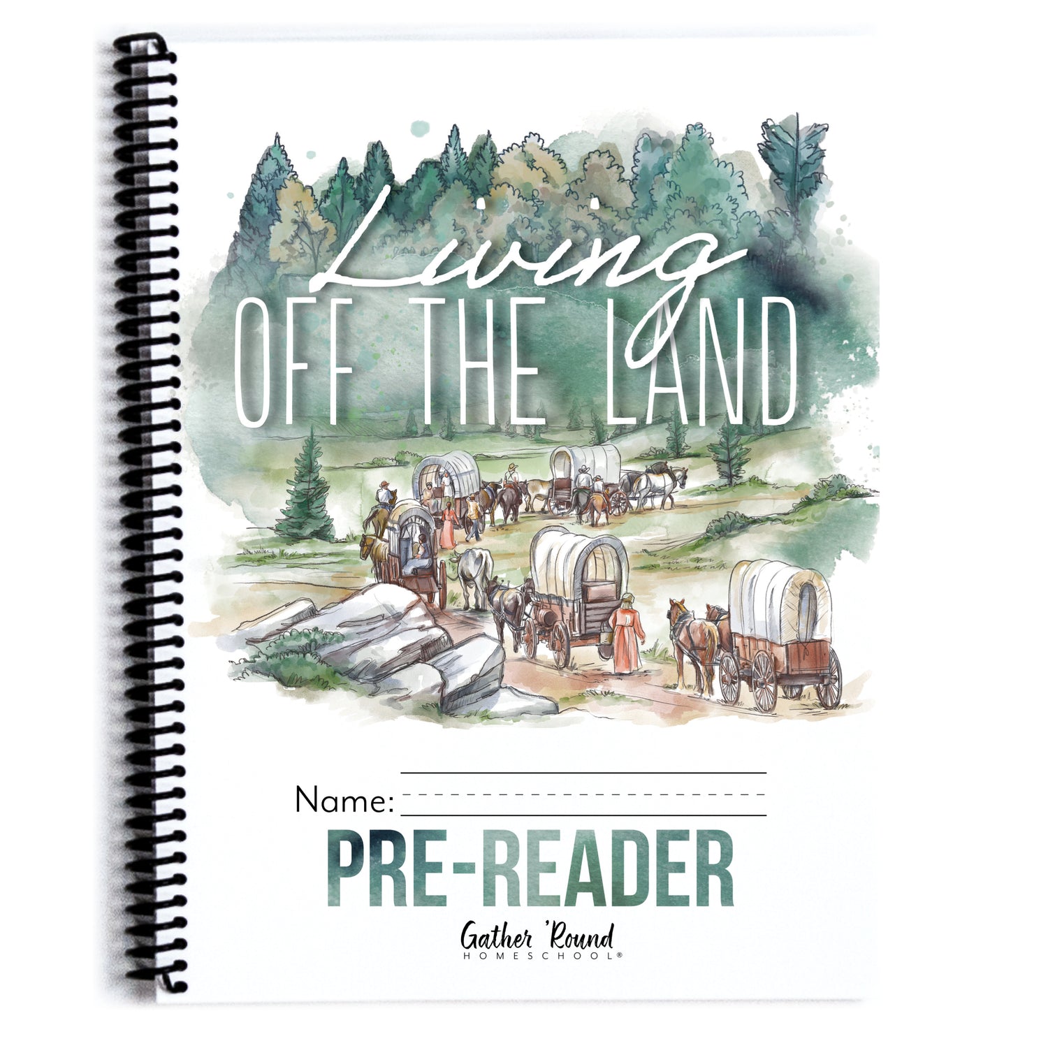 Living Off the Land homeschool unit study pre-reader student printed notebook