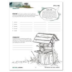 Living Off the Land homeschool unit study digital high school student notebook and teacher's bundle lesson one