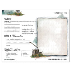 Living Off the Land homeschool unit seatwork journal digital early reader student notebook in manuscript lesson one