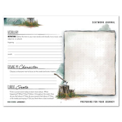 Living Off the Land homeschool unit seatwork journal print High School  student notebook in manuscript lesson one