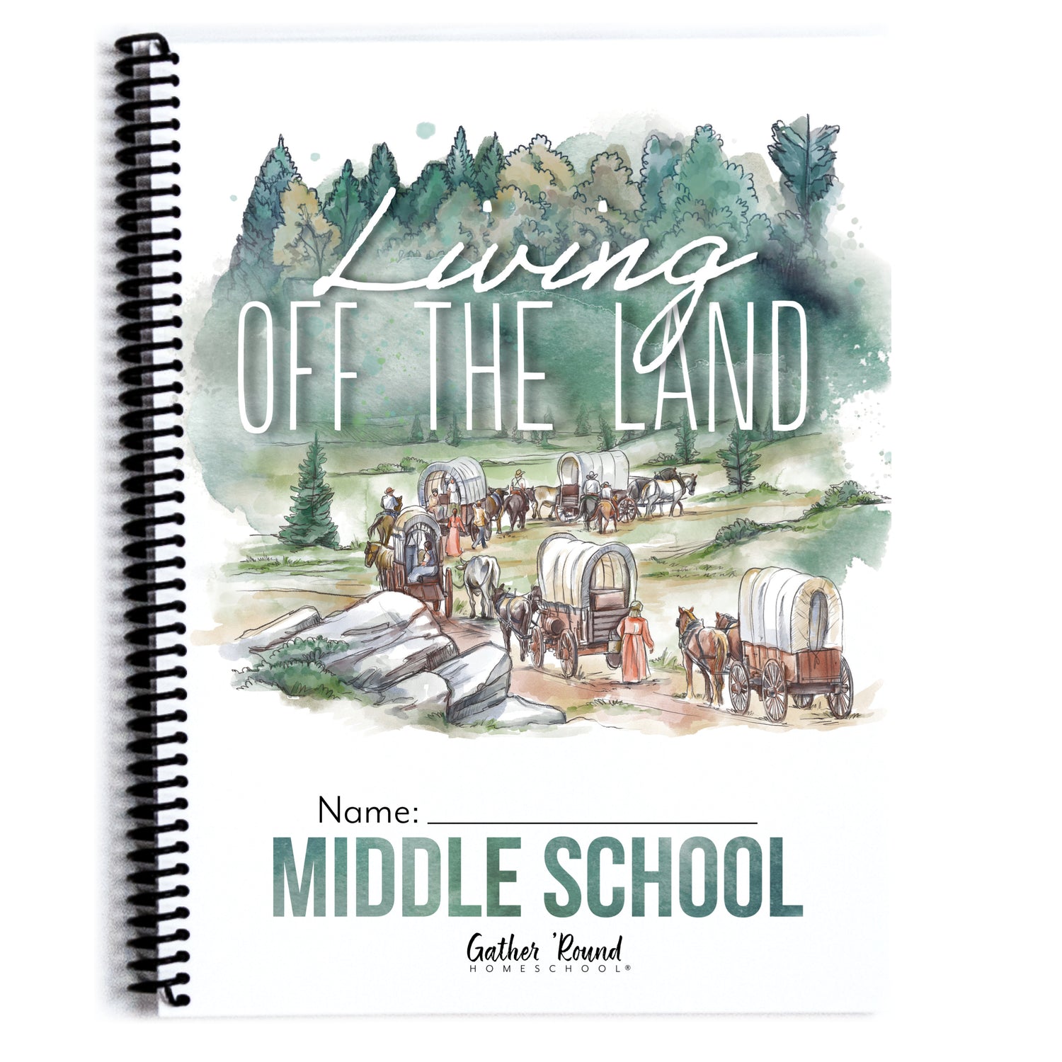 Living Off the Land homeschool unit study Middle School student printed notebook