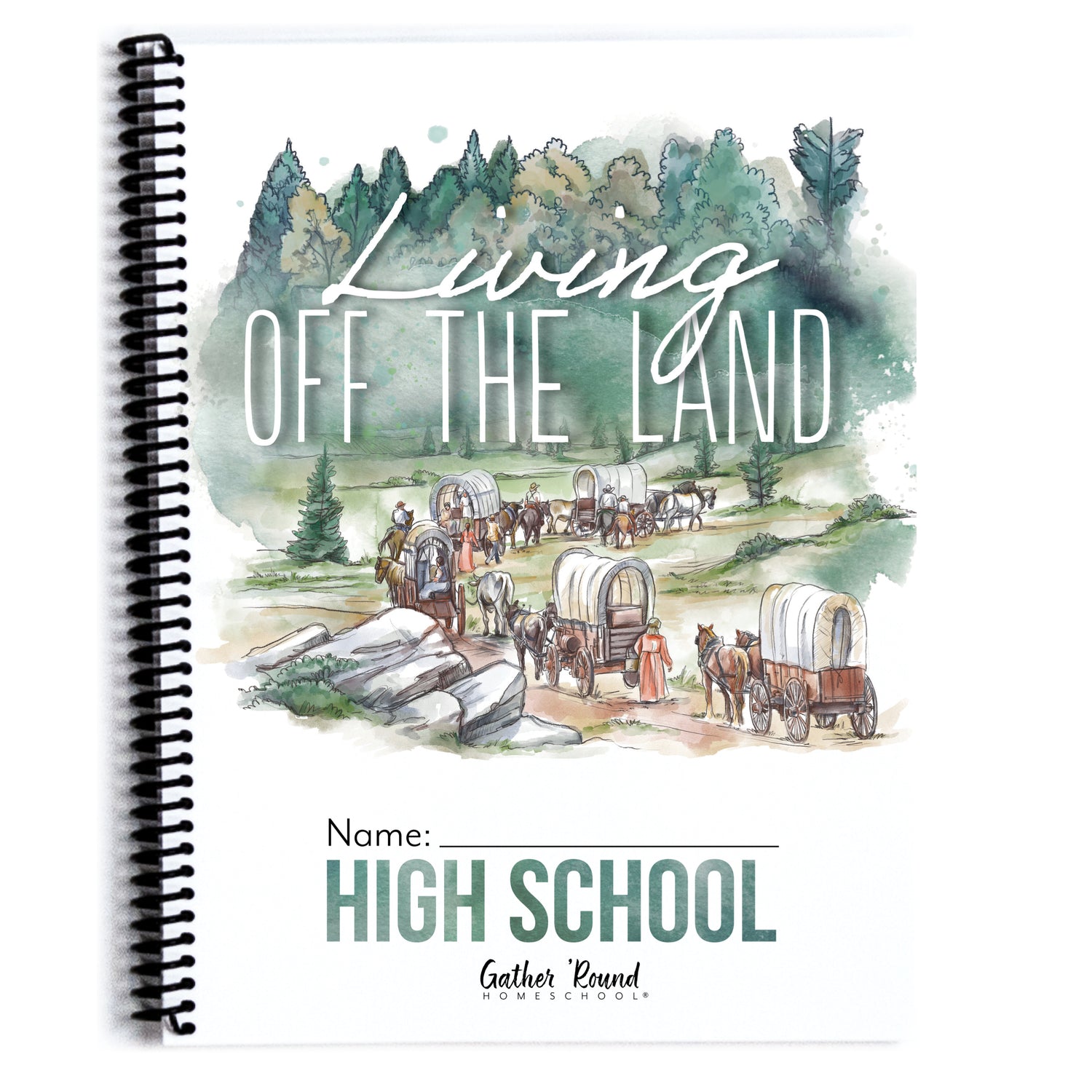 Living Off the Land homeschool unit study High School student printed notebook