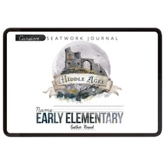 Middle Ages homeschool unit study digital student seatwork book in cursive for early elementary