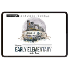 Middle Ages homeschool unit study digital student seatwork book in manuscript for early elementary