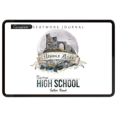 Middle Ages homeschool unit study digital student seatwork book in cursive for high school