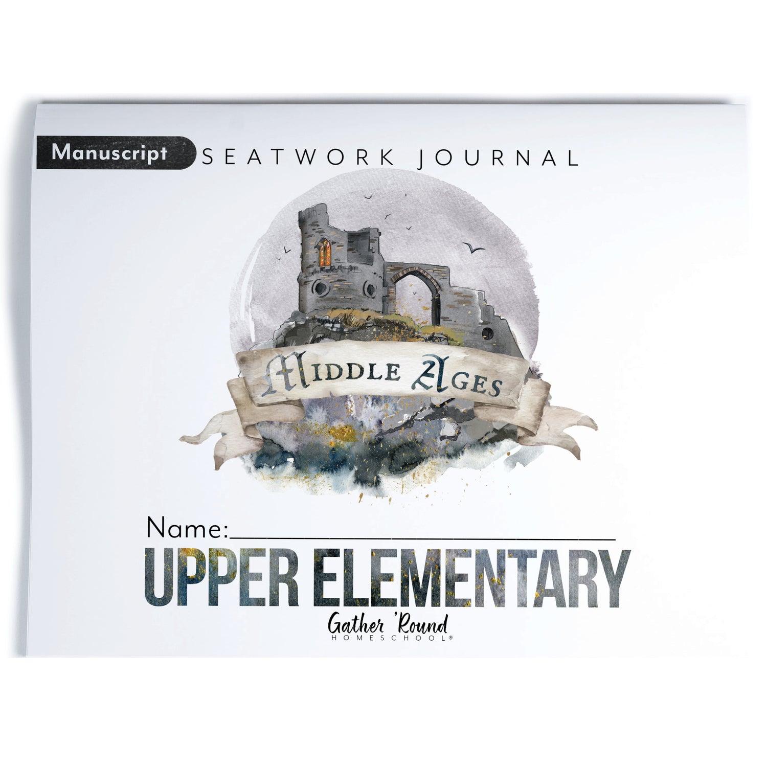 Middle Ages homeschool unit study digital student seatwork book in manuscript for upper elementary