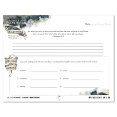 Middle Ages homeschool unit study digital student seatwork book in manuscript for middle school lesson one