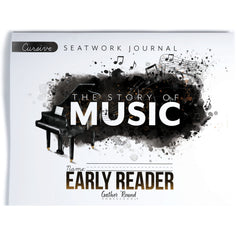 Music homeschool unit study print student seatwork journal in cursive for Early Reader