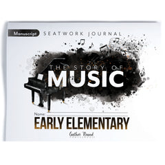 Music homeschool unit study print student seatwork journal in manuscript for Early Elementary