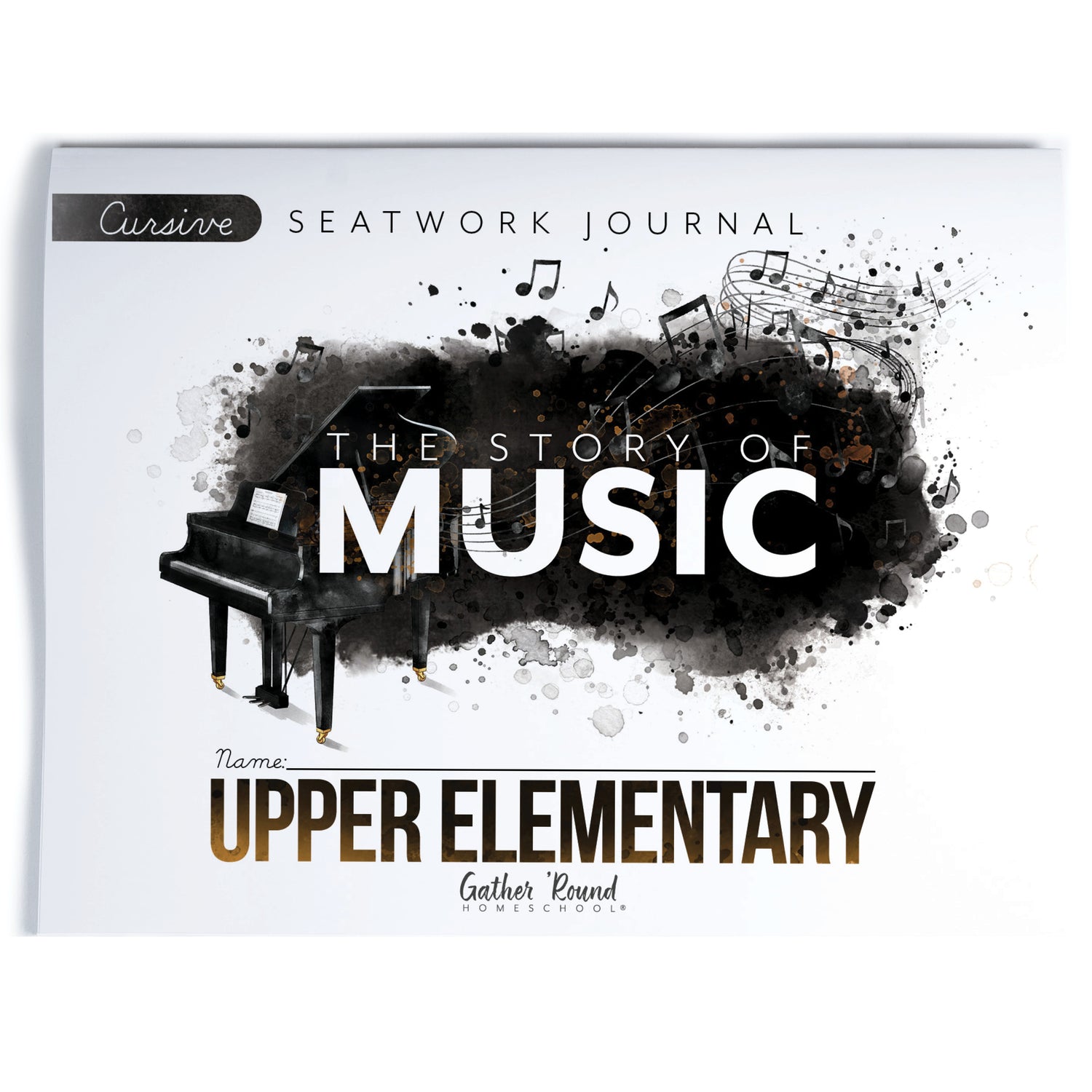 Music homeschool unit study print student seatwork journal in cursive for Upper Elementary