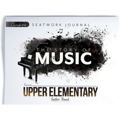 Music homeschool unit study print student seatwork journal in cursive for Upper Elementary