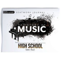 Music homeschool unit study print student seatwork journal in cursive for high school