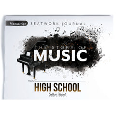 Music homeschool unit study print student seatwork journal in manuscript for high school