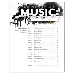 Music homeschool unit study print teacher's guide table of contents