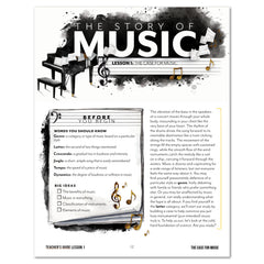 Music homeschool unit study print teacher's guide lesson one