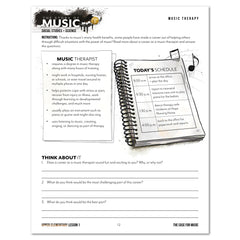 Music homeschool unit study print student workbook for Upper Elementary lesson one