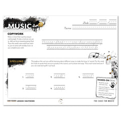Music homeschool unit study print student seatwork journal in cursive for Early Reader lesson one