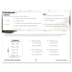 Music homeschool unit study print student seatwork journal in manuscript for Early Reader lesson one
