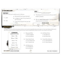 Music homeschool unit study digital student seatwork journal in manuscript for early elementary lesson one