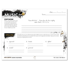 Music homeschool unit study print student seatwork journal in cursive for Upper Elementary lesson one