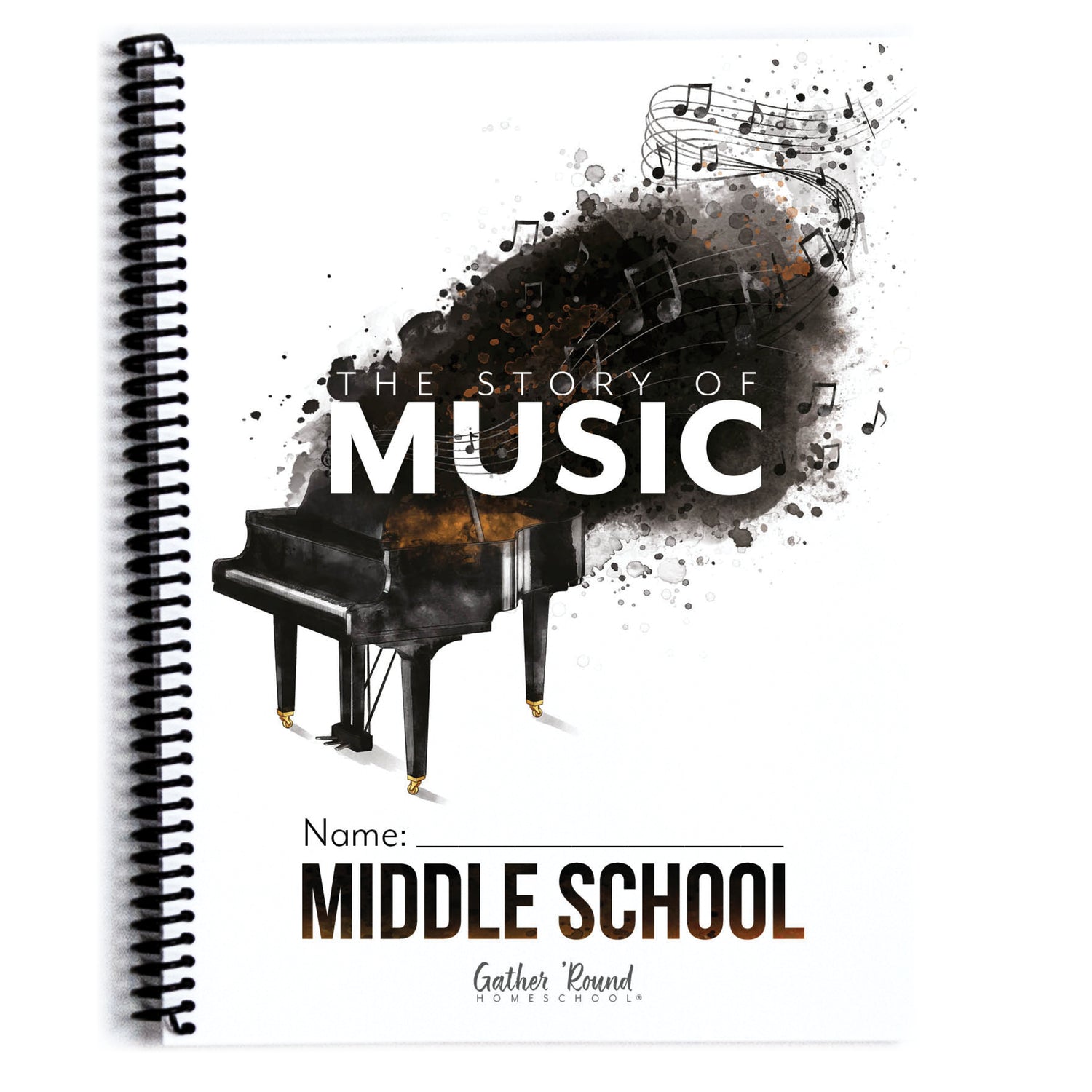 Music homeschool unit study print student workbook for Middle School 