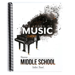 Music homeschool unit study print student workbook for Middle School 