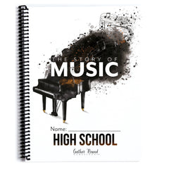 Music homeschool unit study print student workbook for High School 