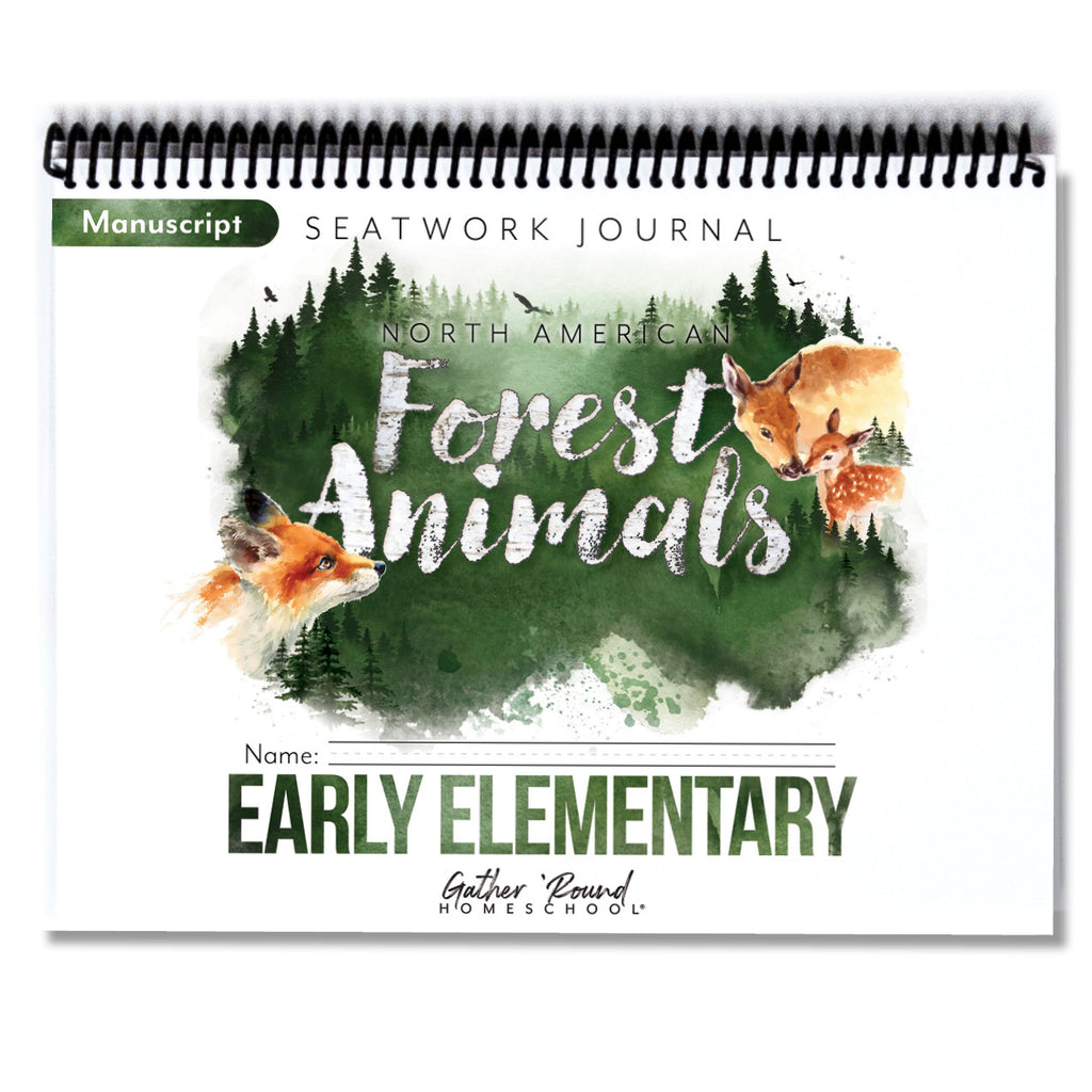 North American Forest Animals Printed Seatwork Books