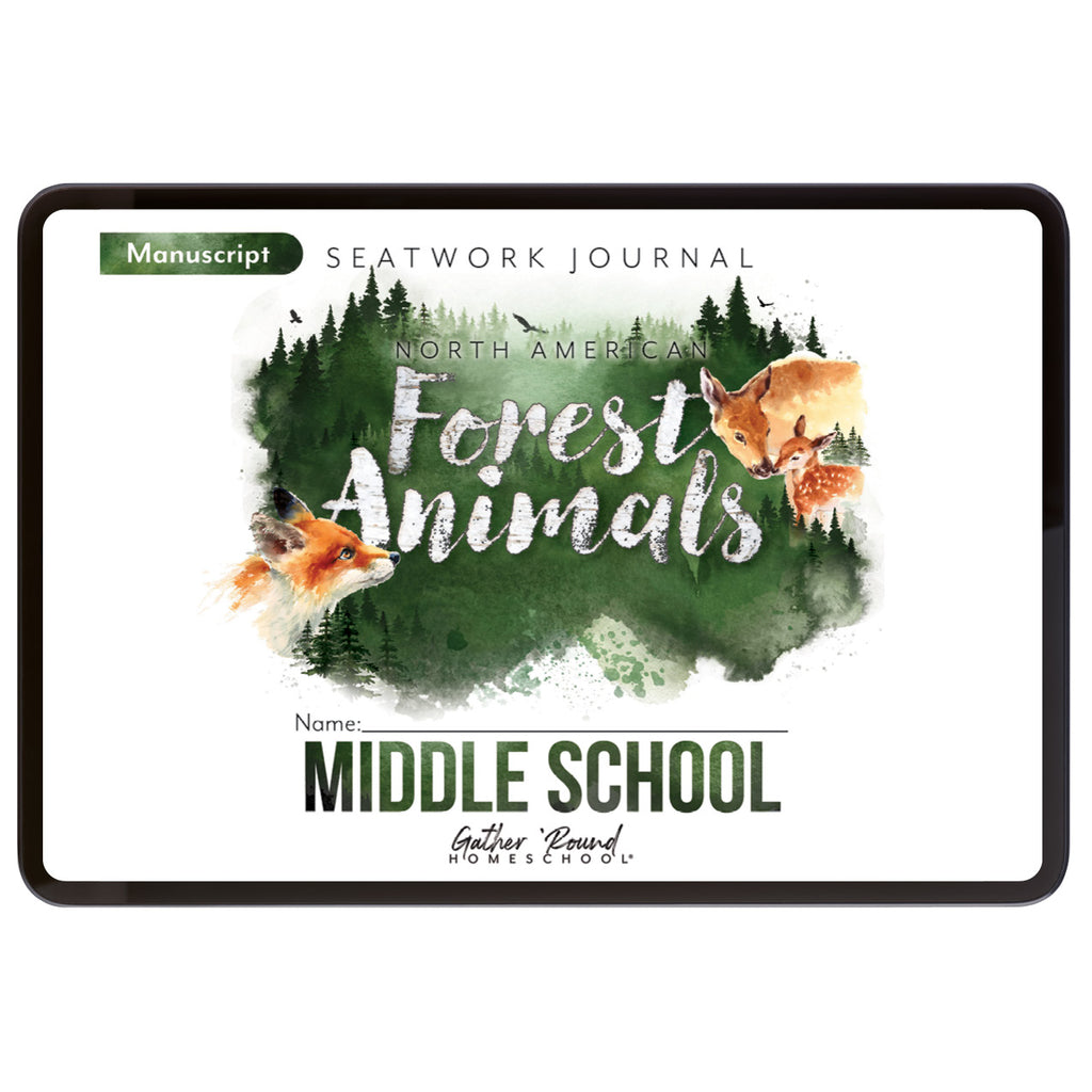 North American Forest Animals Digital Seatwork Books