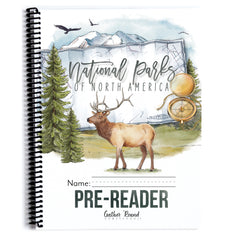 National Parks of North America homeschool unit study printed student workbook Pre-Reader