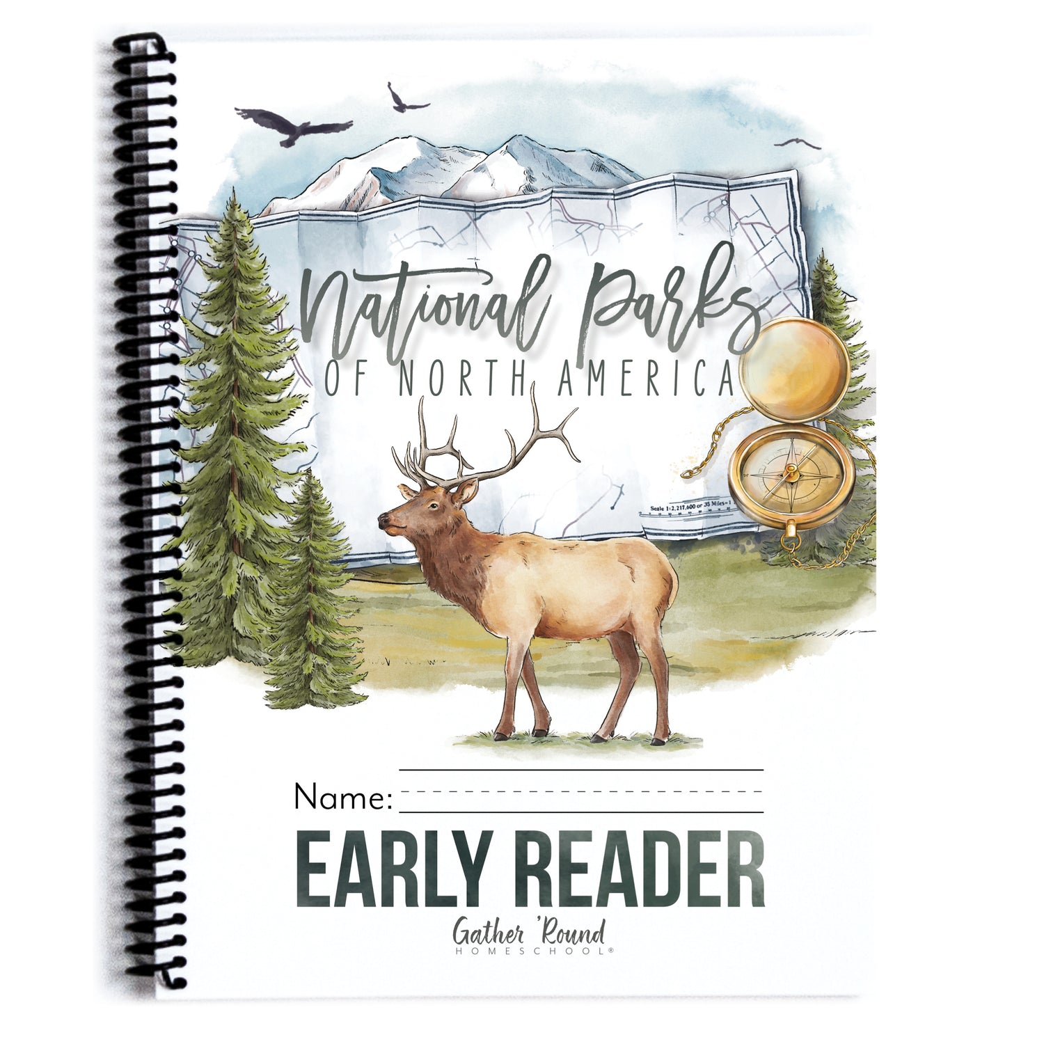 National Parks of North America homeschool unit study printed student workbook Early Reader