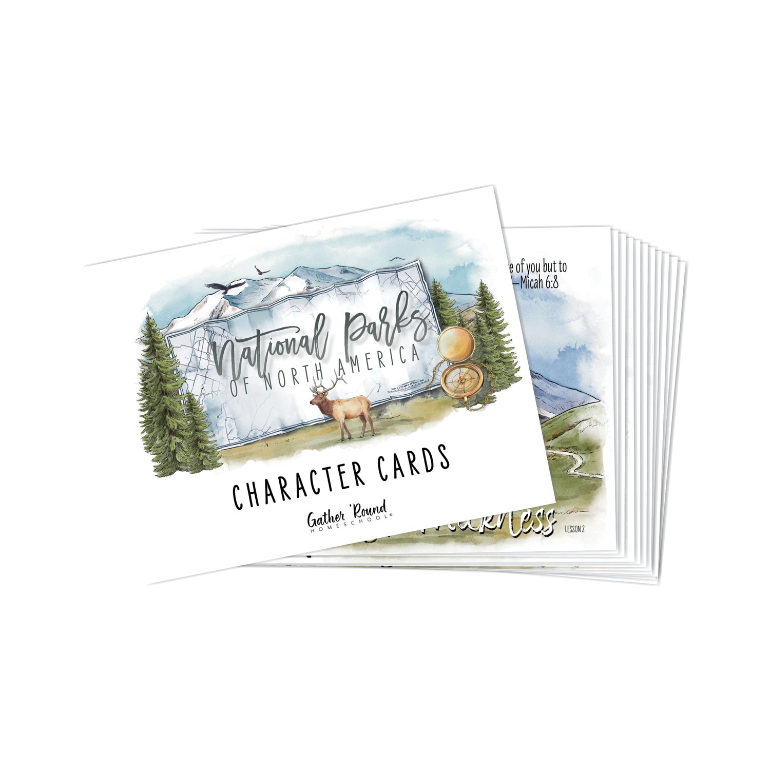 National Parks of North America Character Cards print