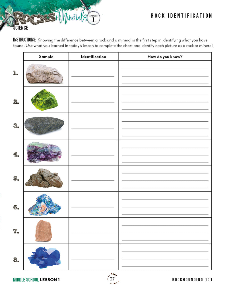 Minerals Worksheet.pdf Minerals Worksheet Middle School Nutrition Concepts Lesson: Vitamins