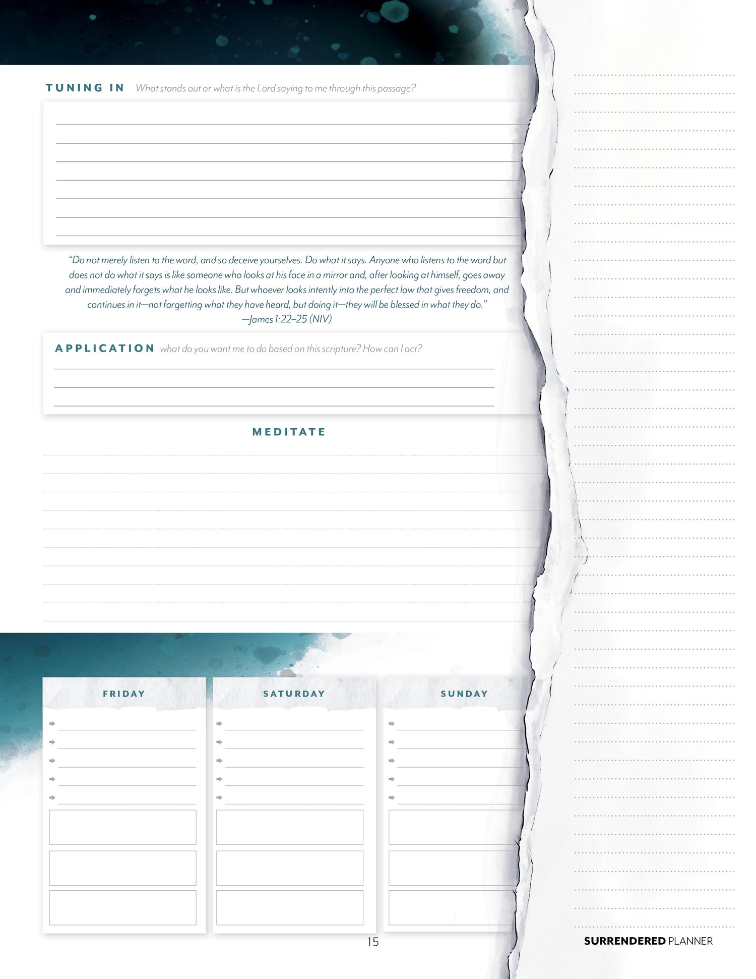 Surrendered 6 month Undated Planner (Printed)