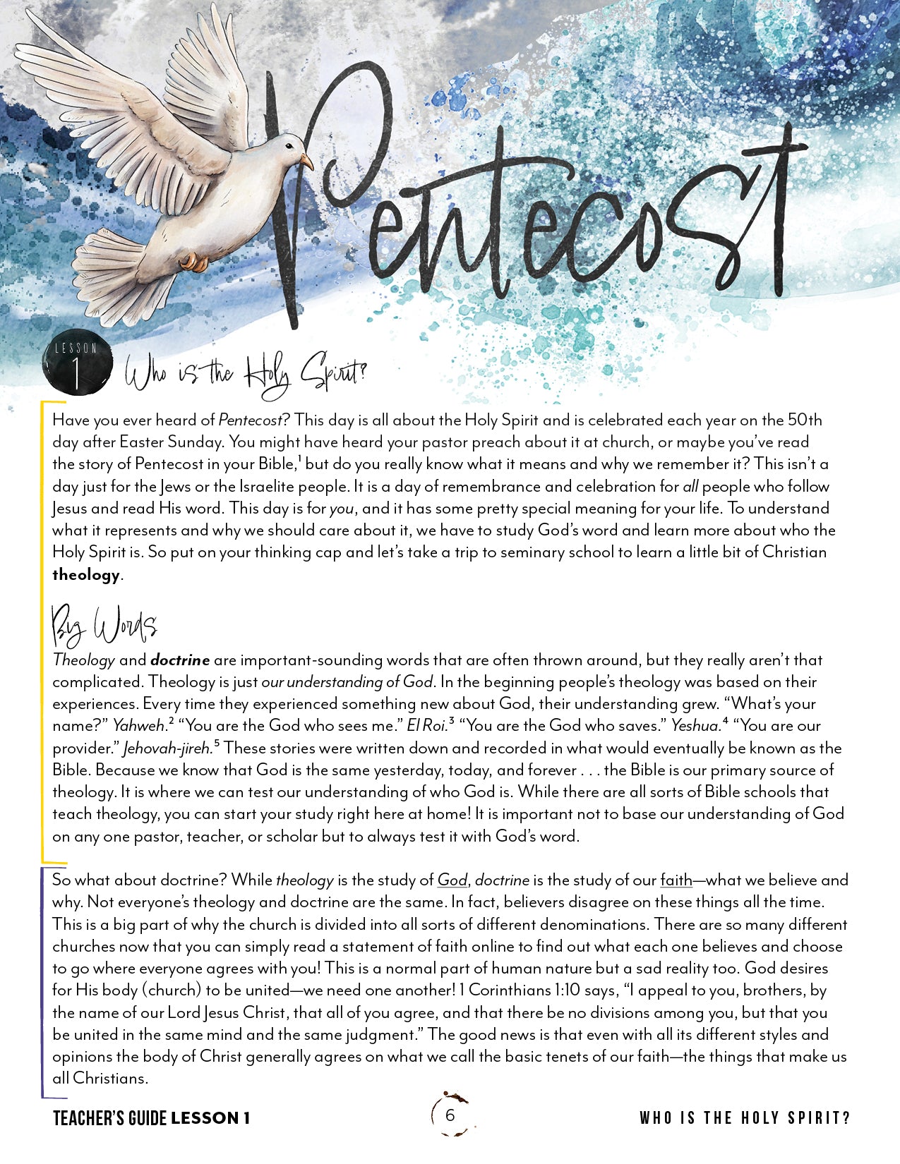 Pentecost Unit (Printed Books)