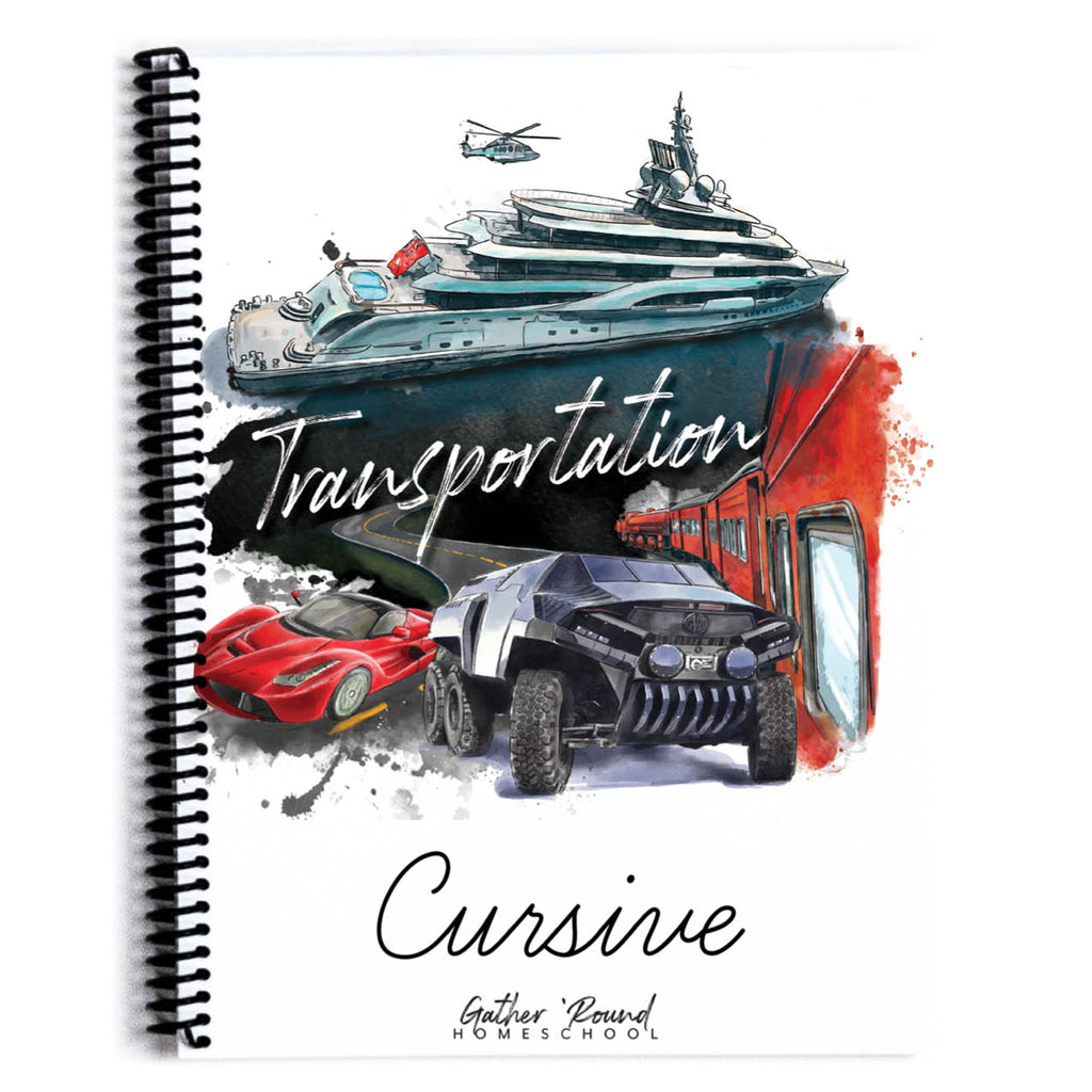 Transportation Cursive Writing Printed Book