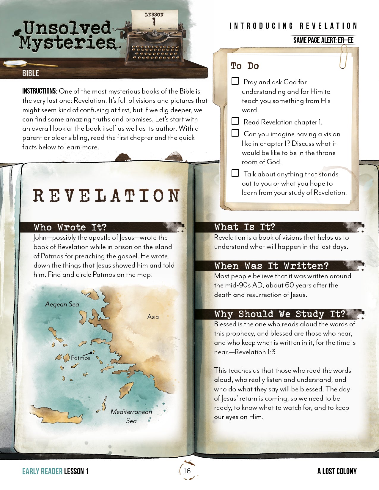 Unsolved Mysteries Unit (Printed Unit)