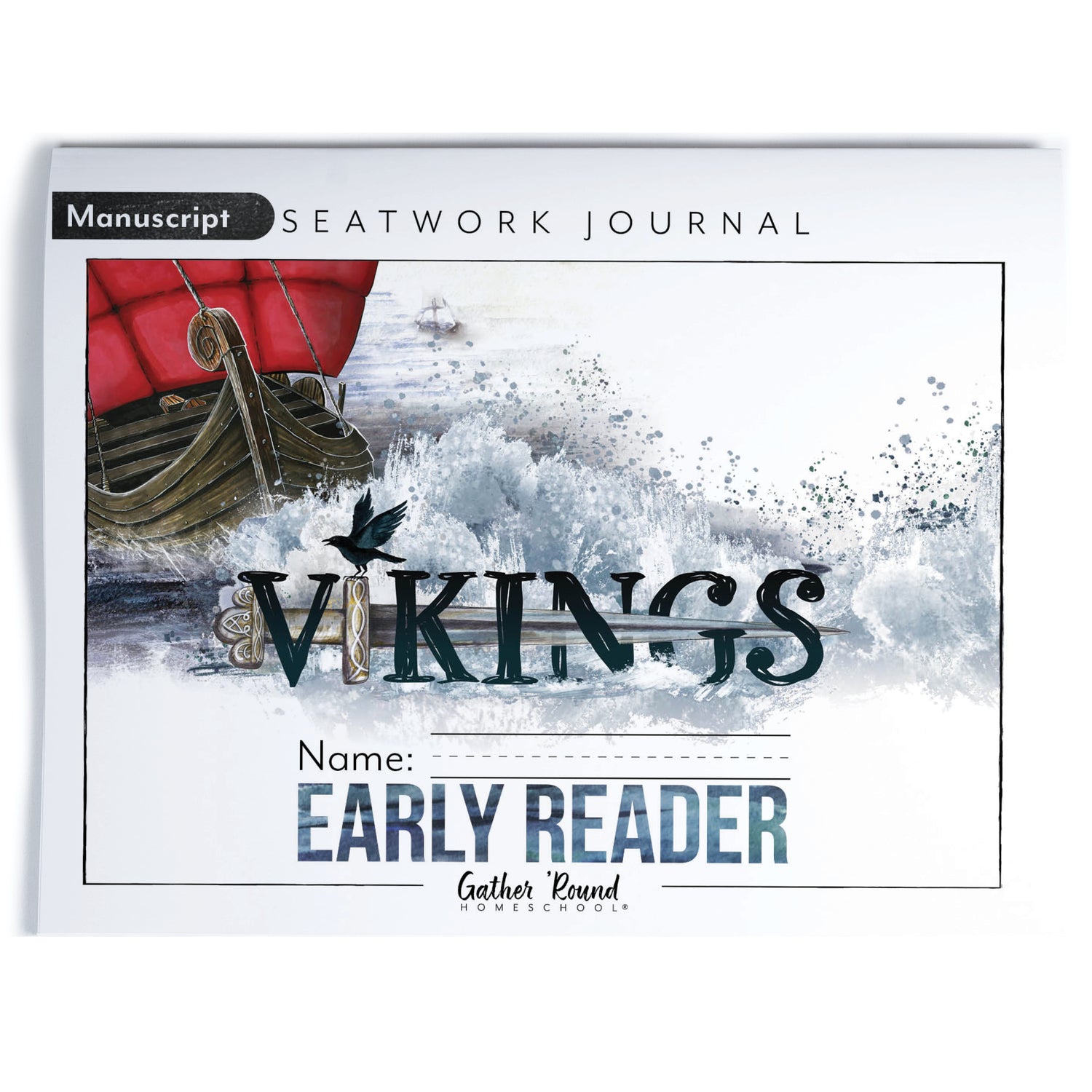 Vikings Homeschool Unit Study Printed Seatwork Journal Manuscript Early Reader 