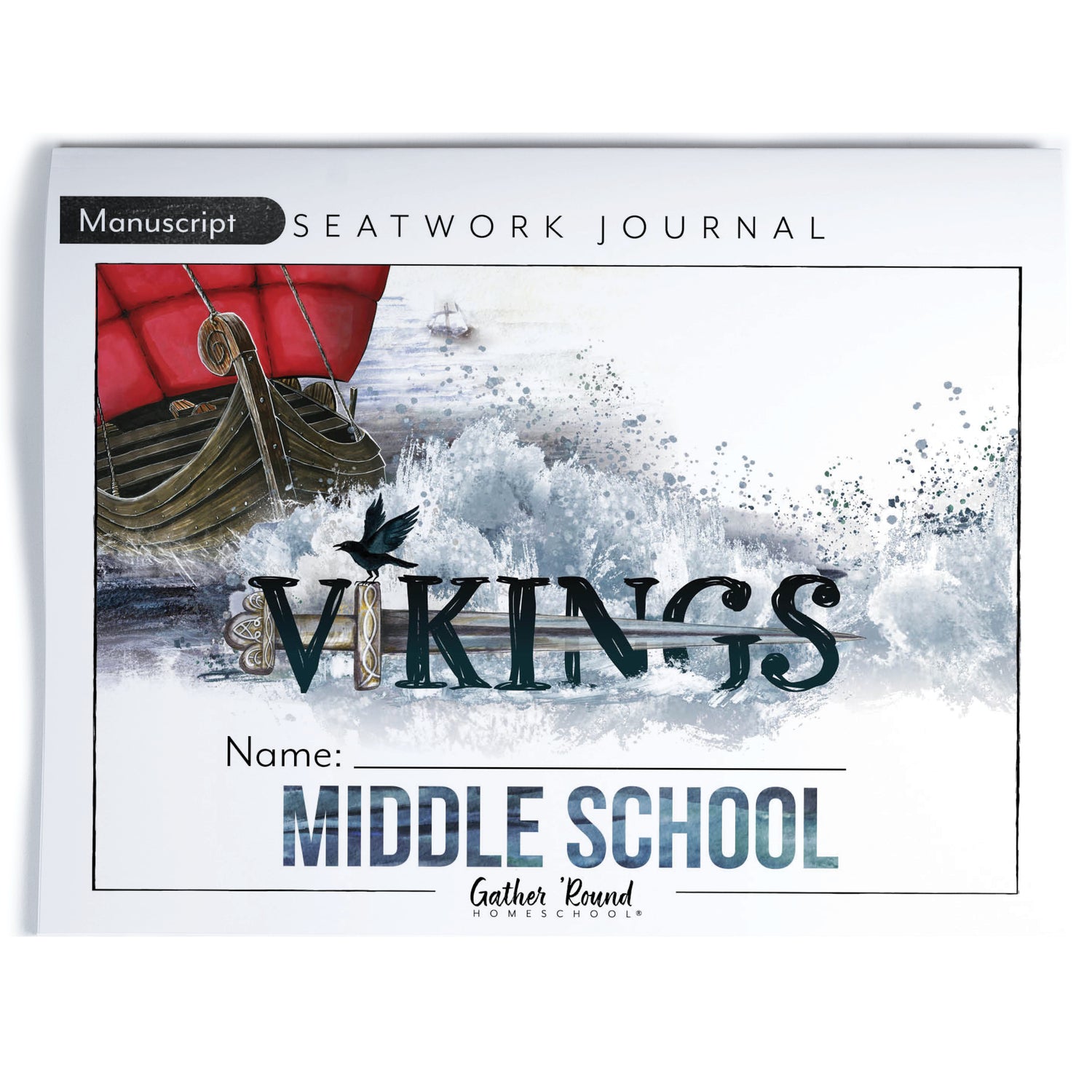 Vikings Homeschool Unit Study Printed Seatwork Journal Manuscript Middle School