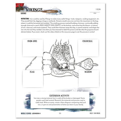 Vikings Homeschool Unit Study Printed Middle School Student Book Lesson 4 Iron