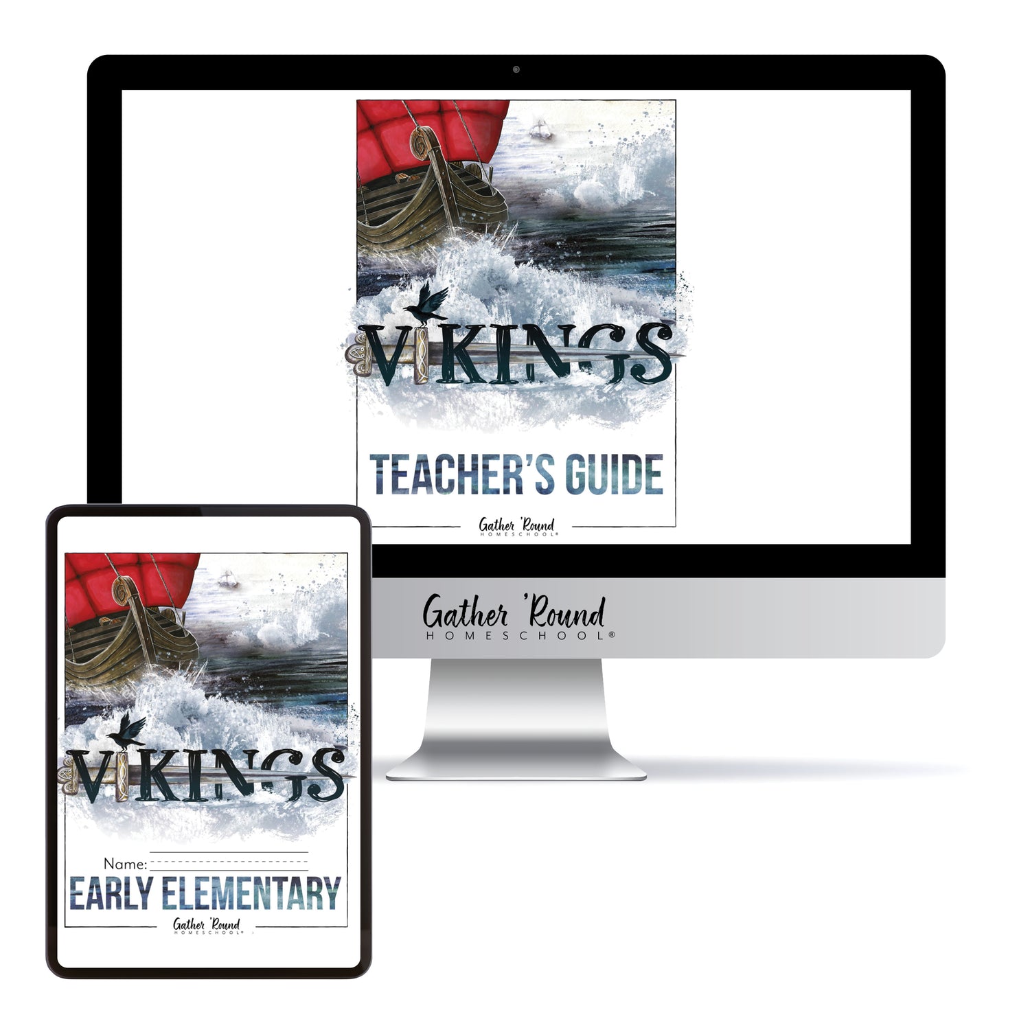 Vikings Homeschool Unit Study Digital Bundle Teacher's Guide and Early Elementary Student Book