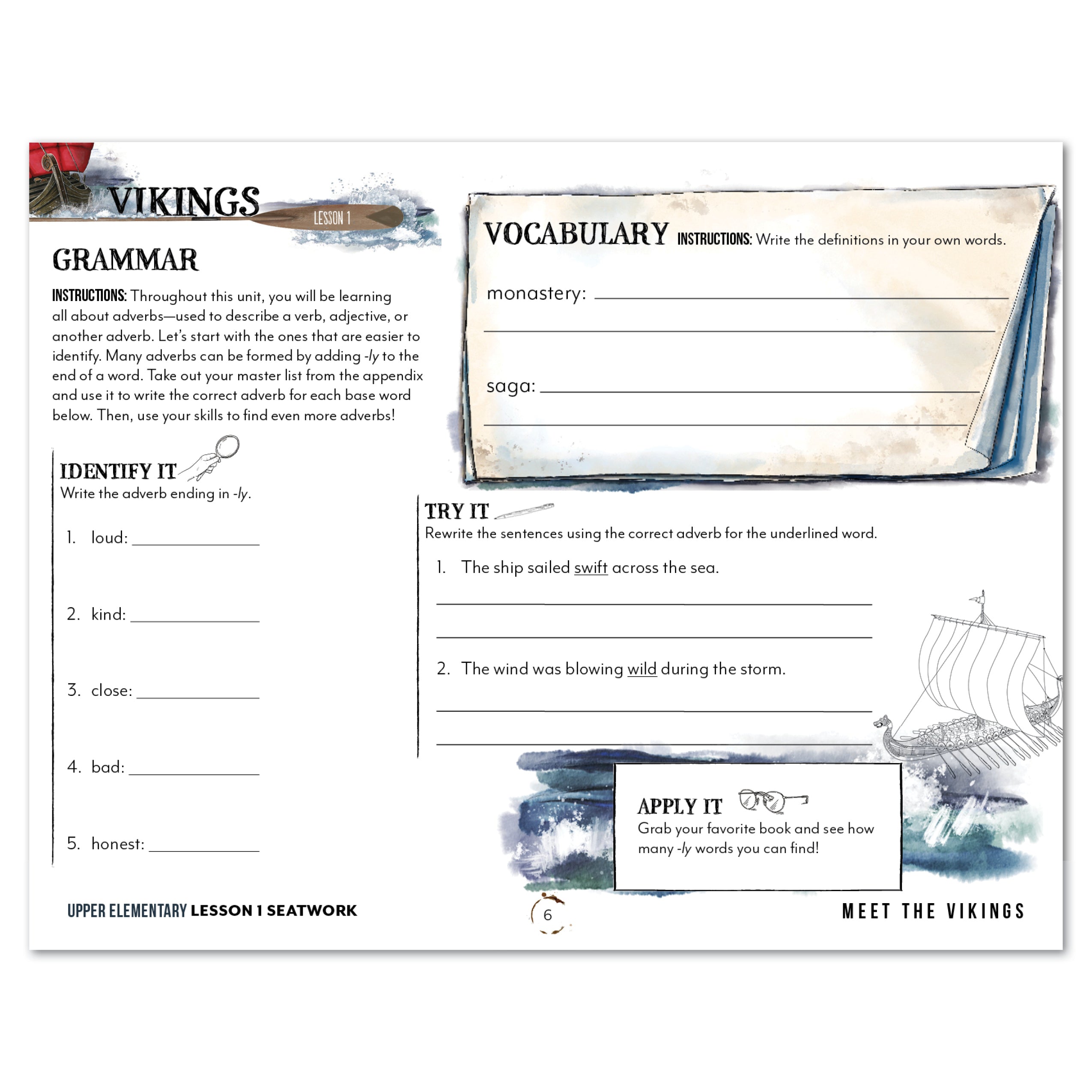 Vikings Seatwork (Printed Books) – Gather 'Round Homeschool USA
